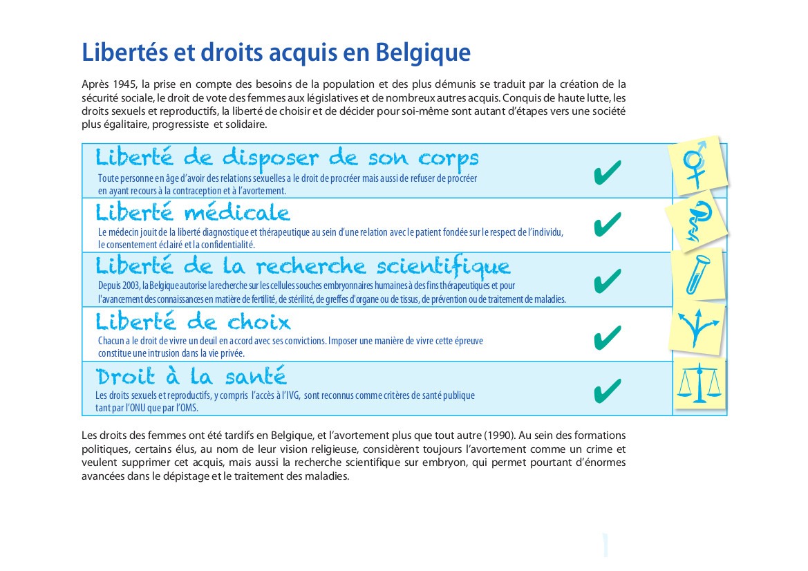 Statut foetus: libertés et droits acquis