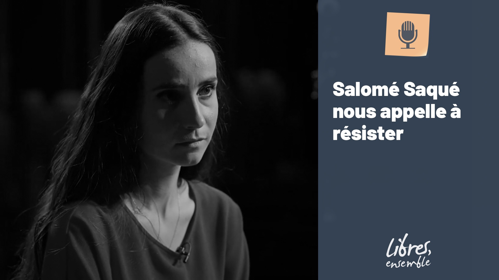 Salomé Saqué nous appelle à résister
